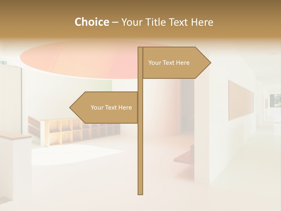 Room School Corridor PowerPoint Template