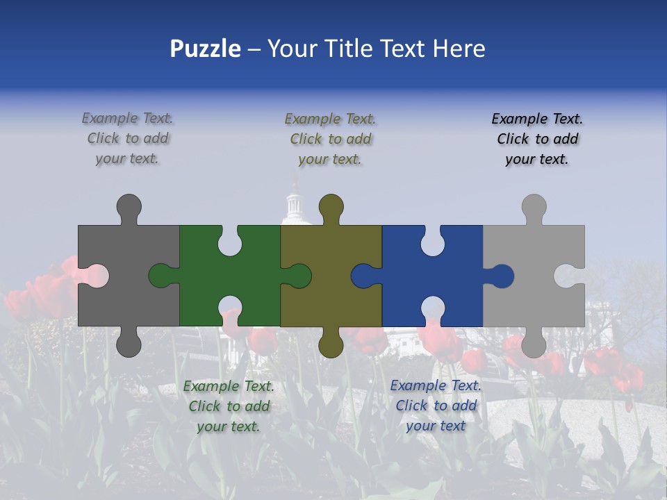 Red Capital Washington PowerPoint Template