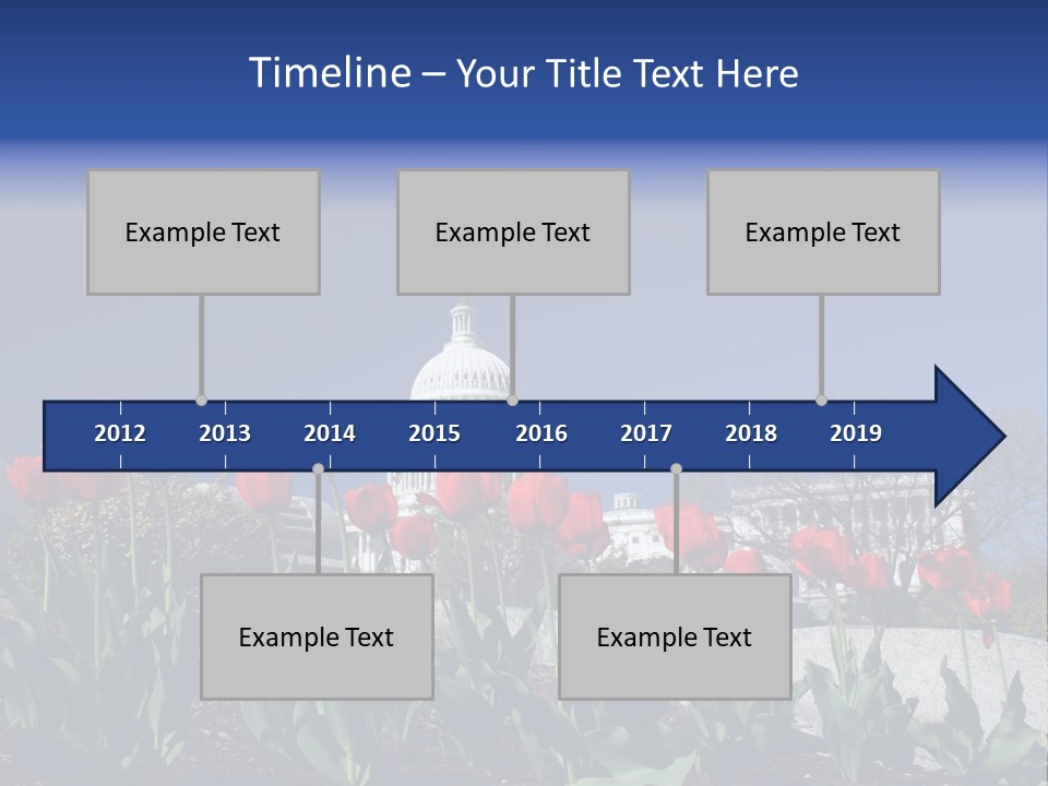Red Capital Washington PowerPoint Template