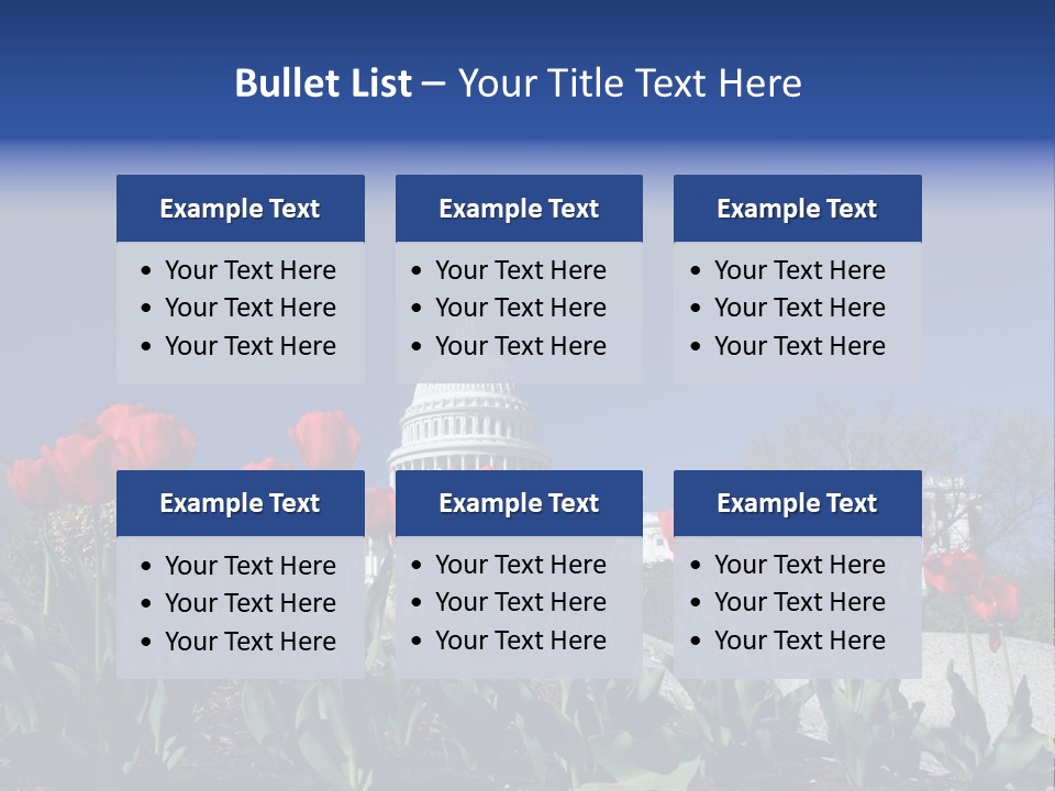 Red Capital Washington PowerPoint Template