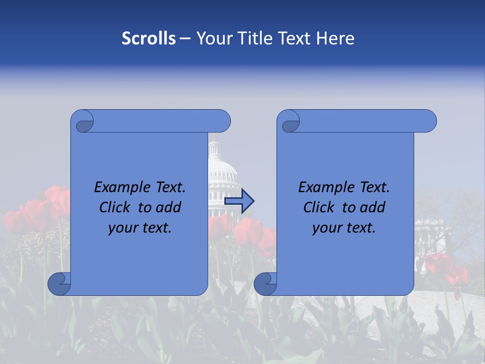 Red Capital Washington PowerPoint Template