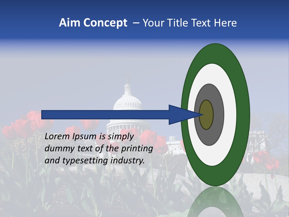 Red Capital Washington PowerPoint Template