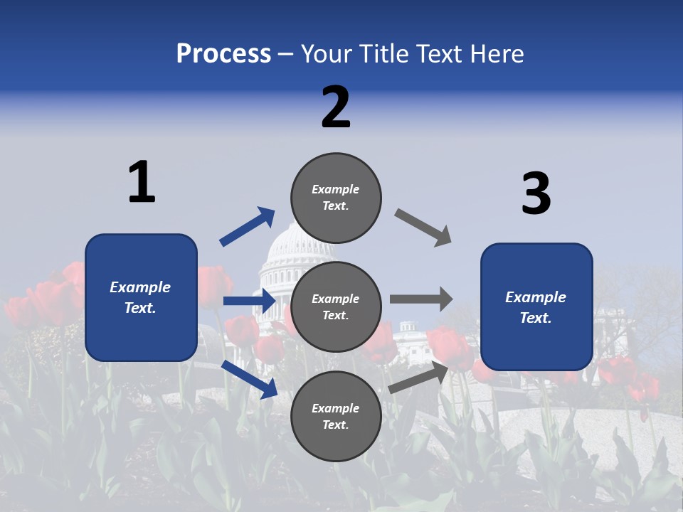 Red Capital Washington PowerPoint Template