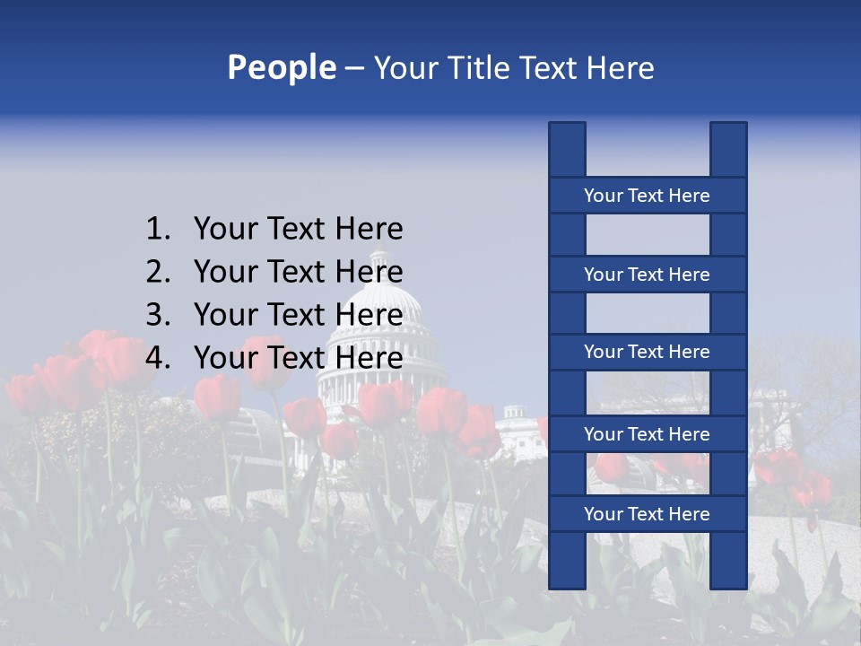 Red Capital Washington PowerPoint Template