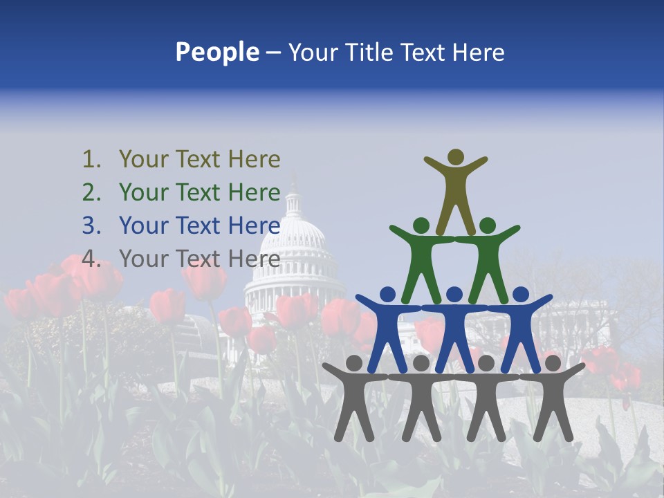 Red Capital Washington PowerPoint Template