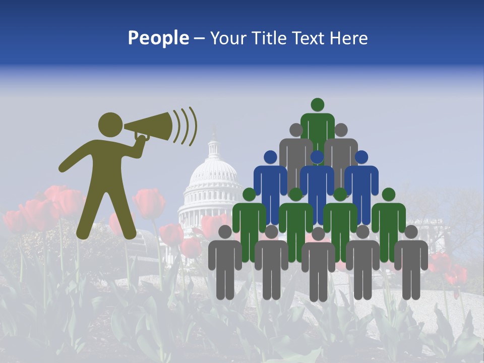 Red Capital Washington PowerPoint Template