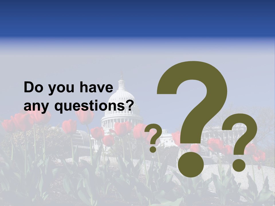 Red Capital Washington PowerPoint Template