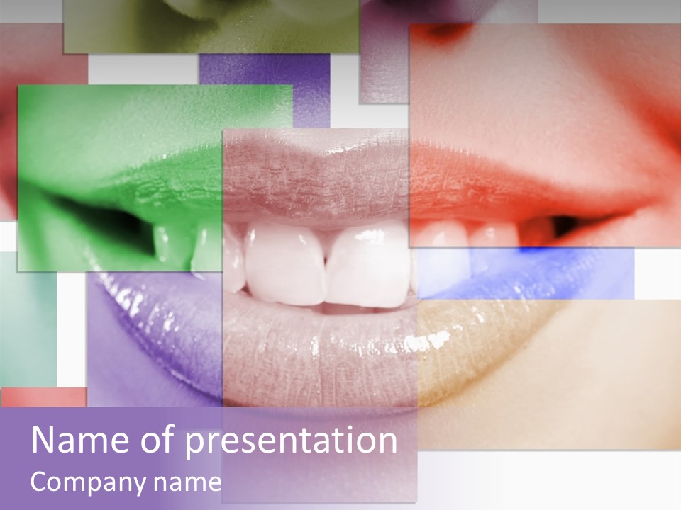 Human Success Lips PowerPoint Template