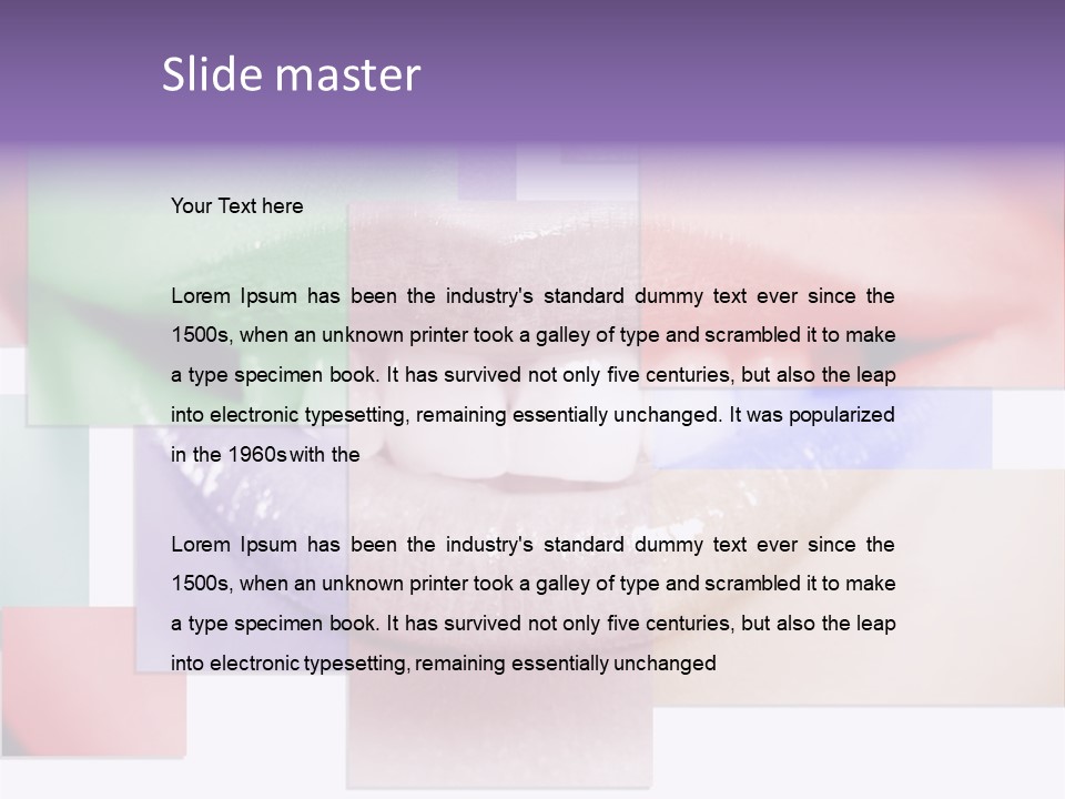 Human Success Lips PowerPoint Template