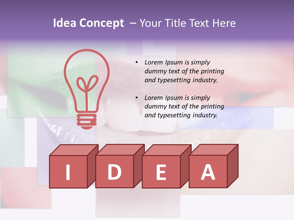 Human Success Lips PowerPoint Template