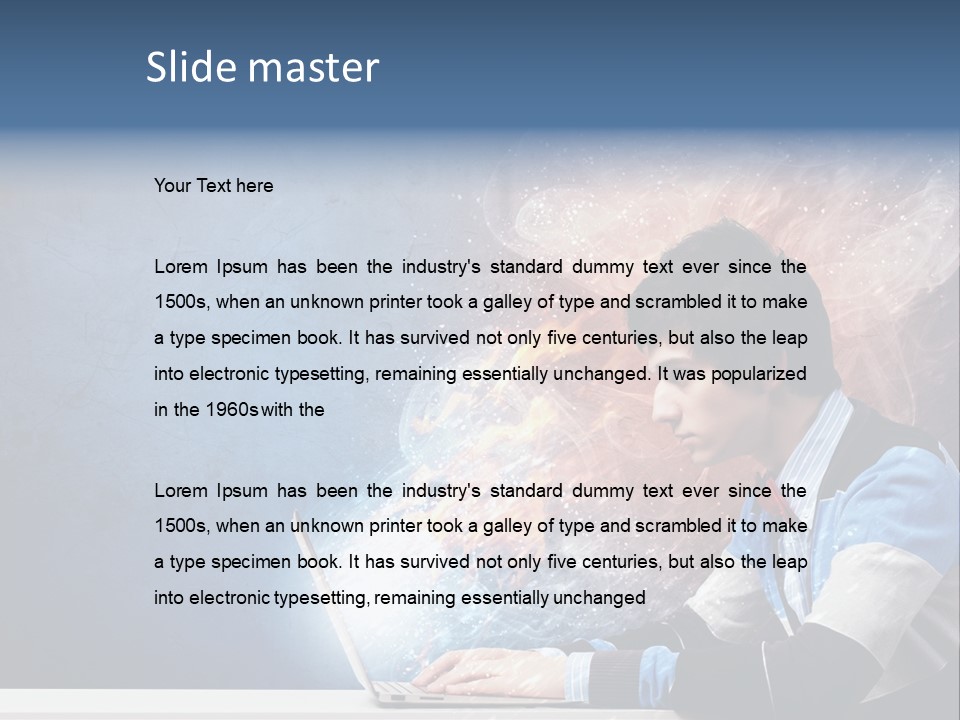Businessman Light Boy PowerPoint Template