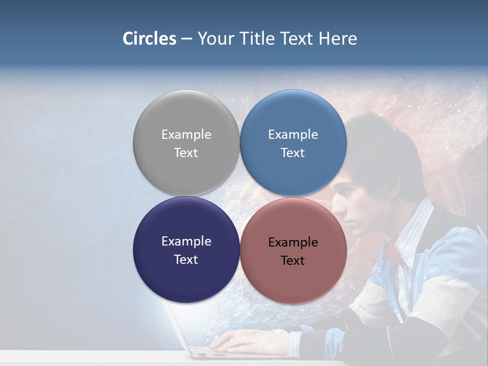 Businessman Light Boy PowerPoint Template