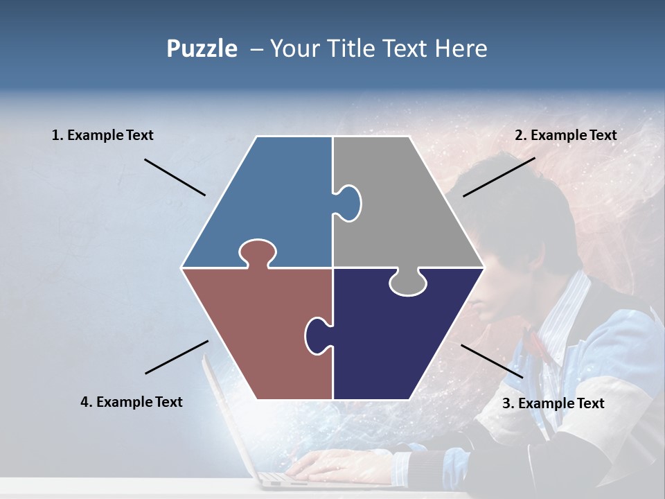 Businessman Light Boy PowerPoint Template