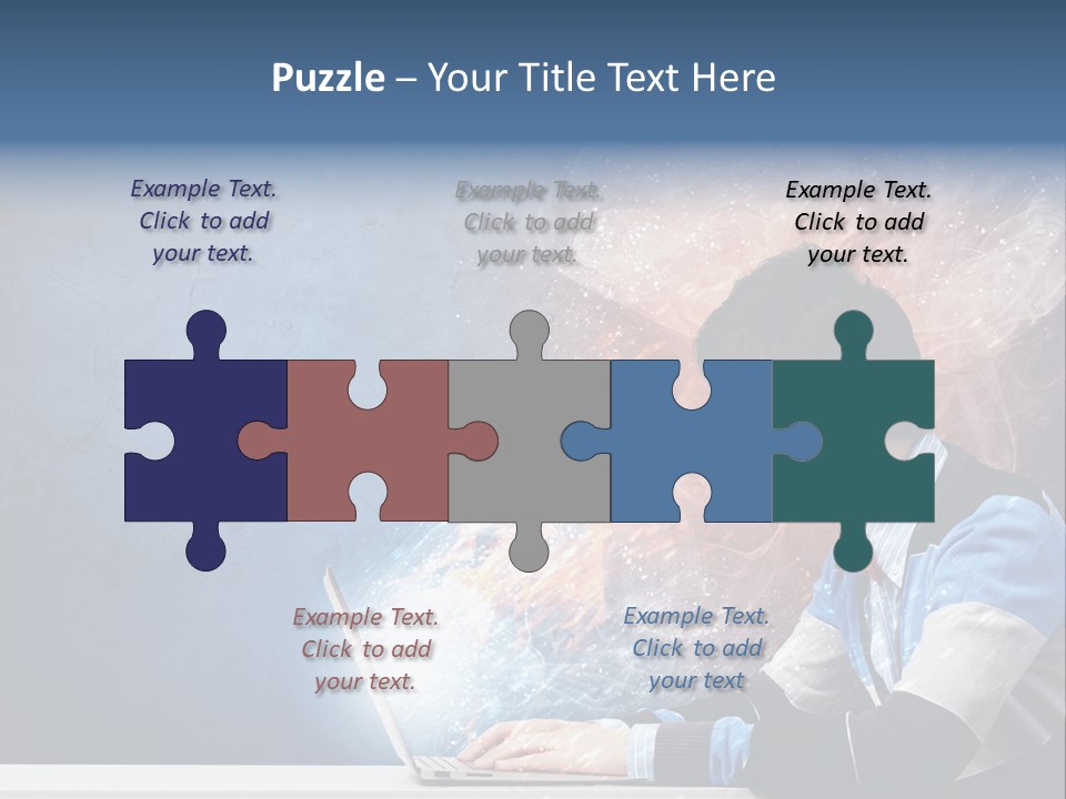 Businessman Light Boy PowerPoint Template