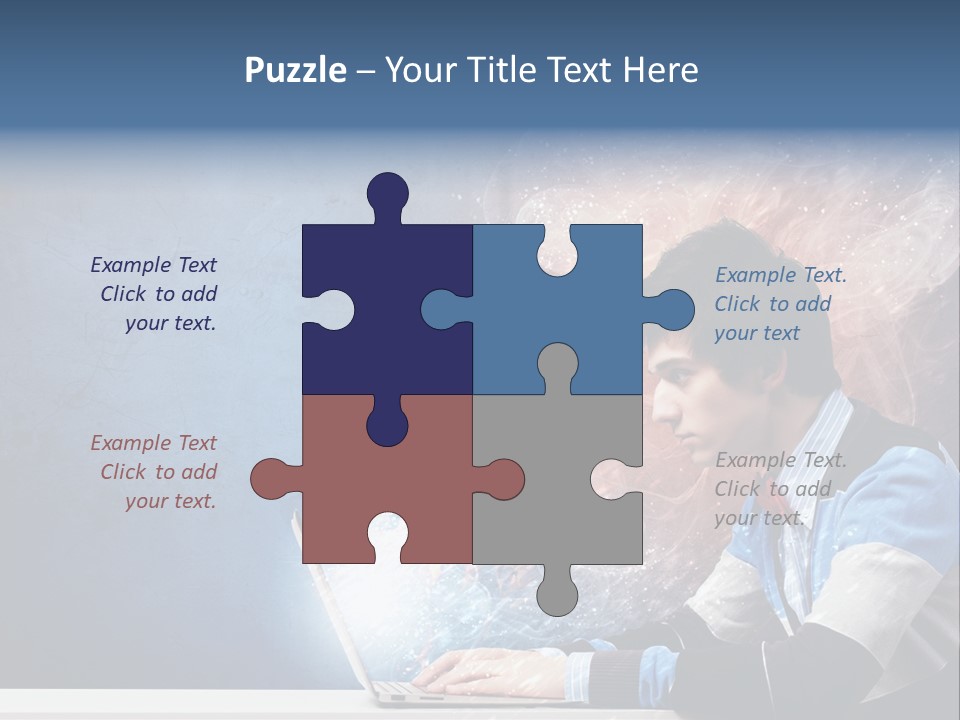 Businessman Light Boy PowerPoint Template