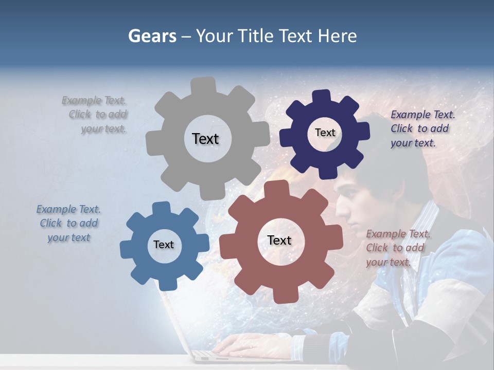 Businessman Light Boy PowerPoint Template