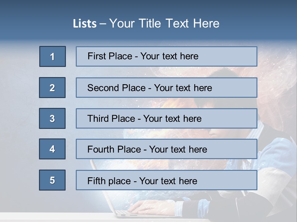 Businessman Light Boy PowerPoint Template