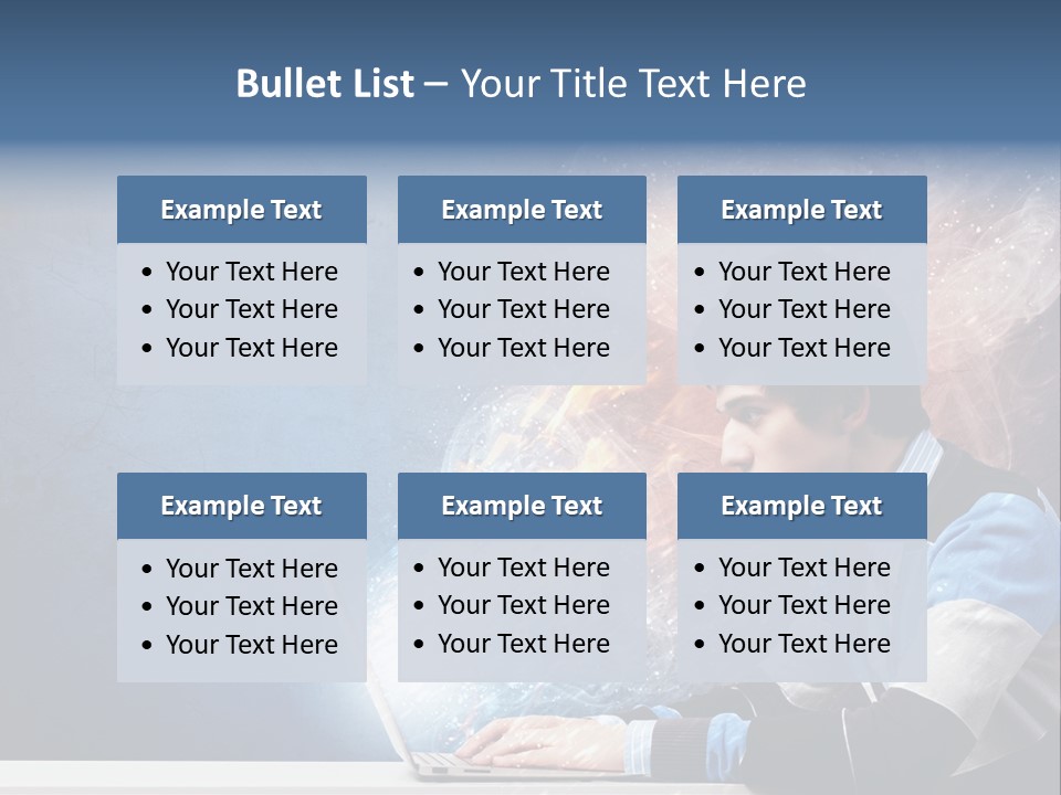 Businessman Light Boy PowerPoint Template