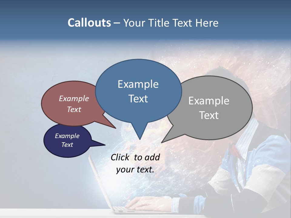 Businessman Light Boy PowerPoint Template