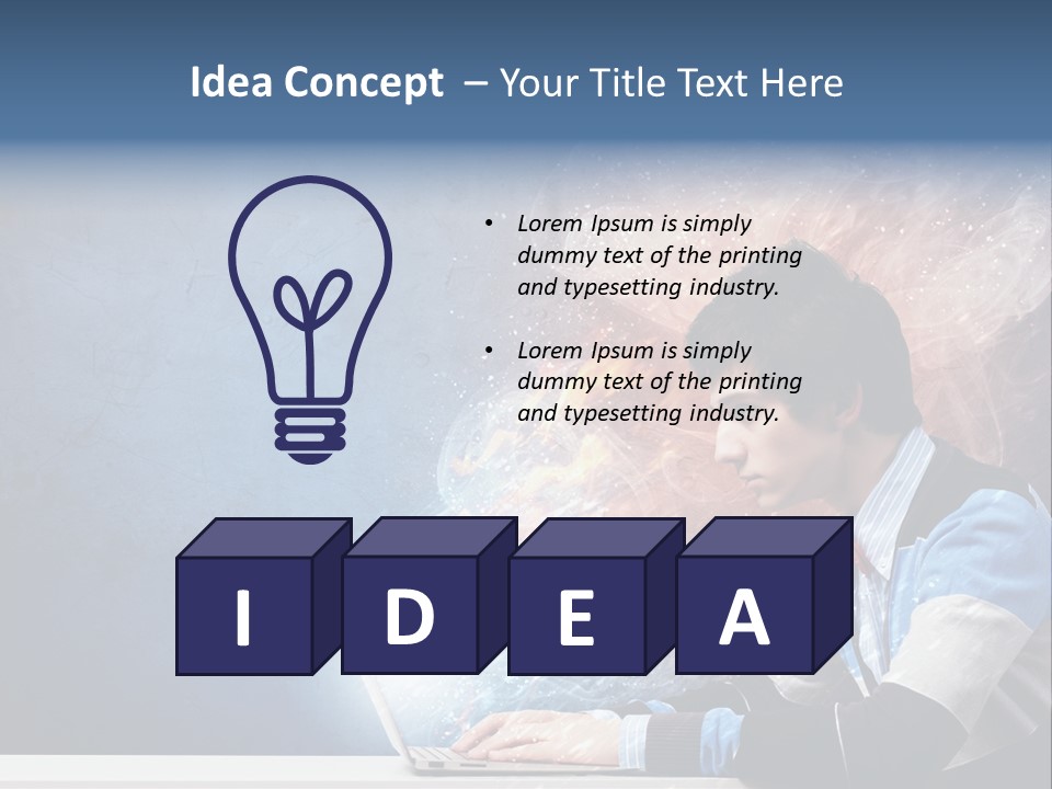 Businessman Light Boy PowerPoint Template