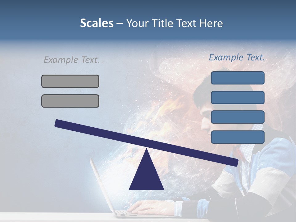 Businessman Light Boy PowerPoint Template
