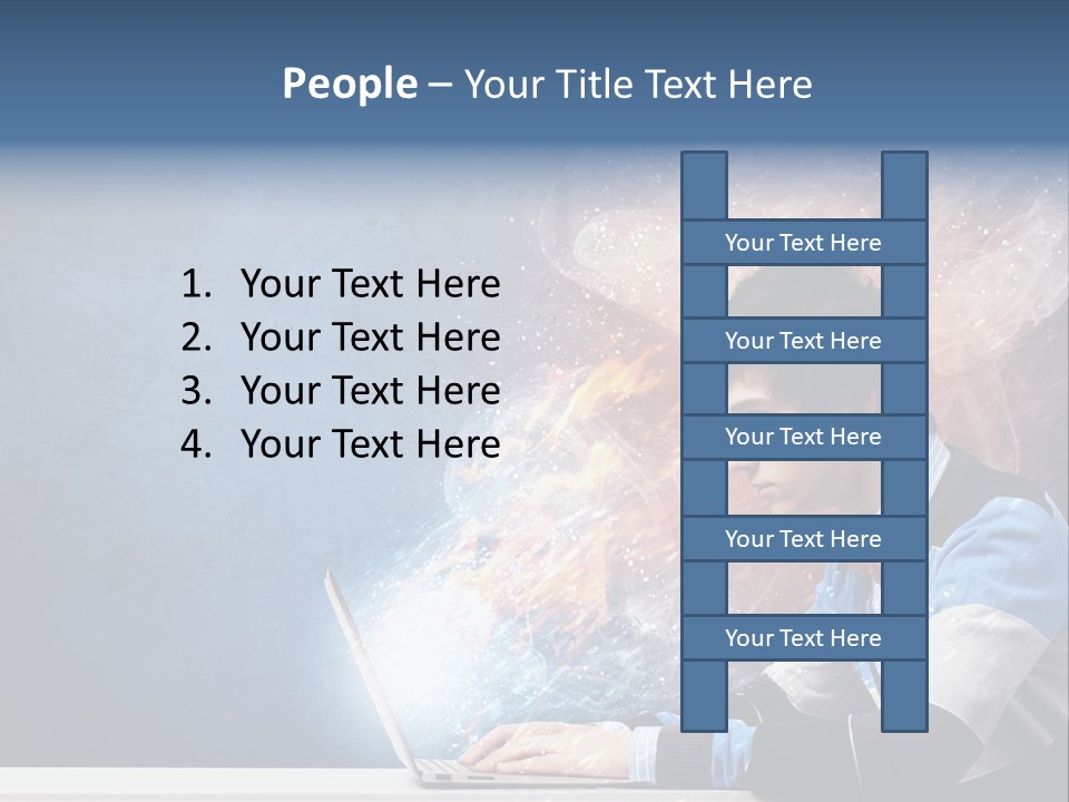 Businessman Light Boy PowerPoint Template