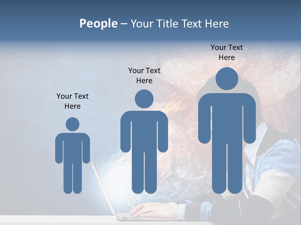 Businessman Light Boy PowerPoint Template