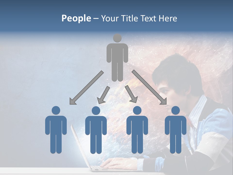 Businessman Light Boy PowerPoint Template