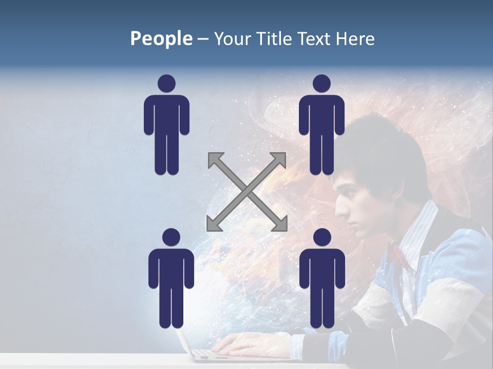 Businessman Light Boy PowerPoint Template