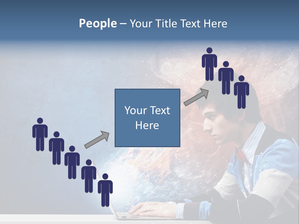 Businessman Light Boy PowerPoint Template