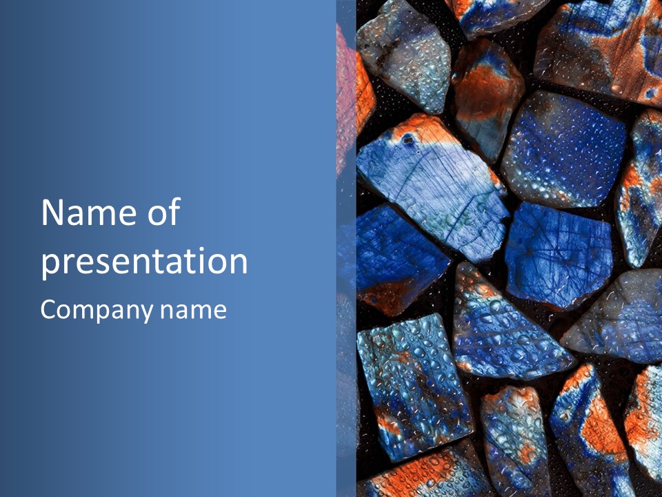 Rough Geologic Gemstone PowerPoint Template