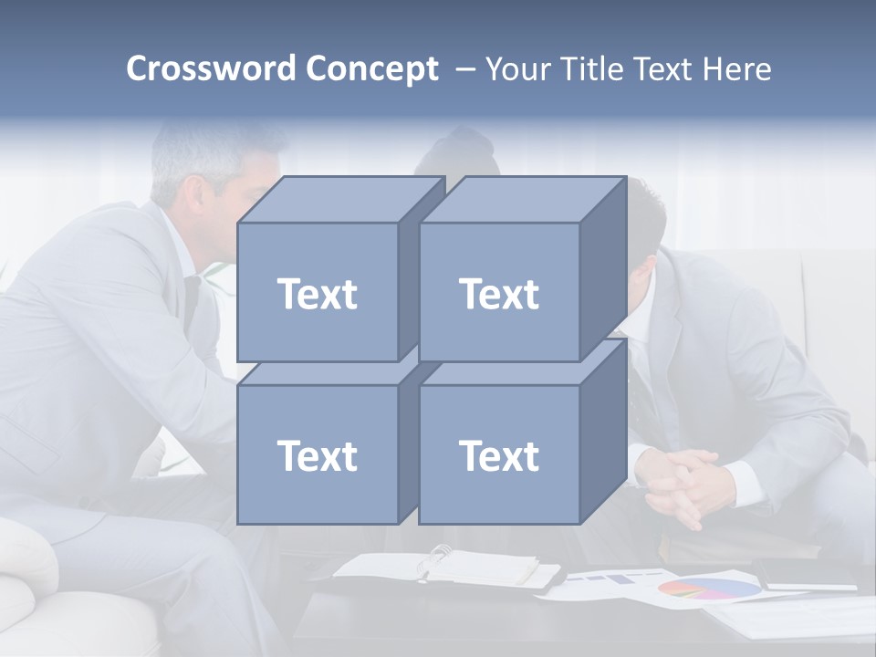 Happy Businessman Workplace PowerPoint Template