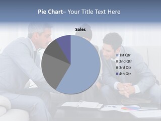 Happy Businessman Workplace PowerPoint Template