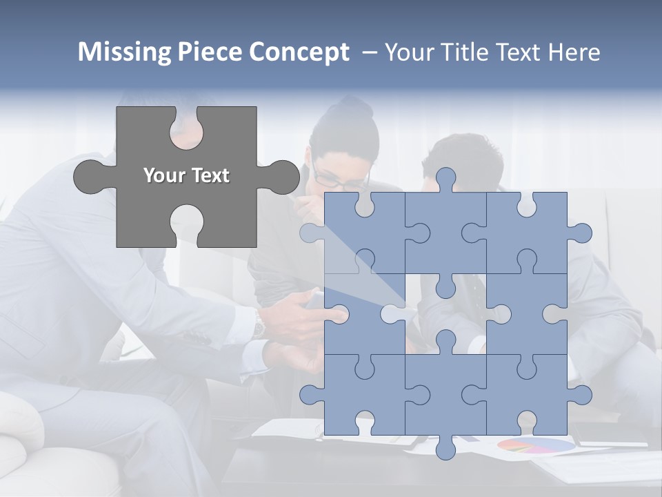 Happy Businessman Workplace PowerPoint Template