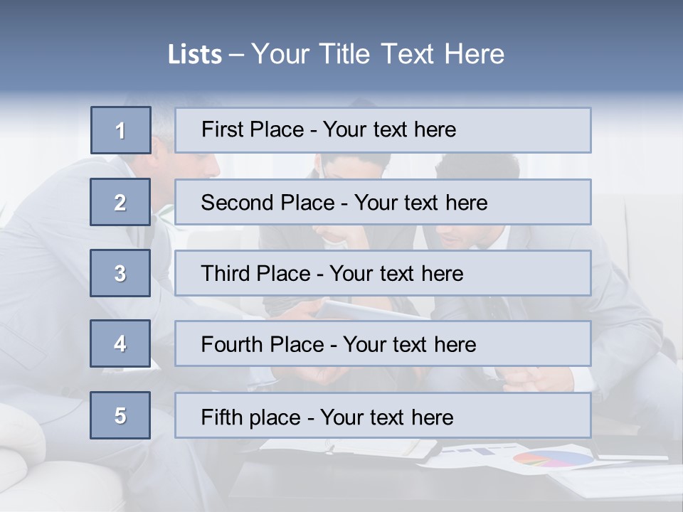 Happy Businessman Workplace PowerPoint Template