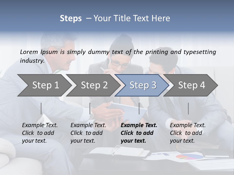 Happy Businessman Workplace PowerPoint Template