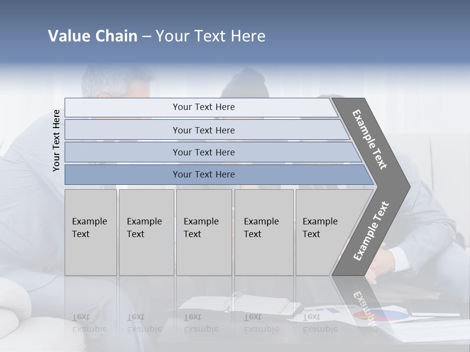 Happy Businessman Workplace PowerPoint Template