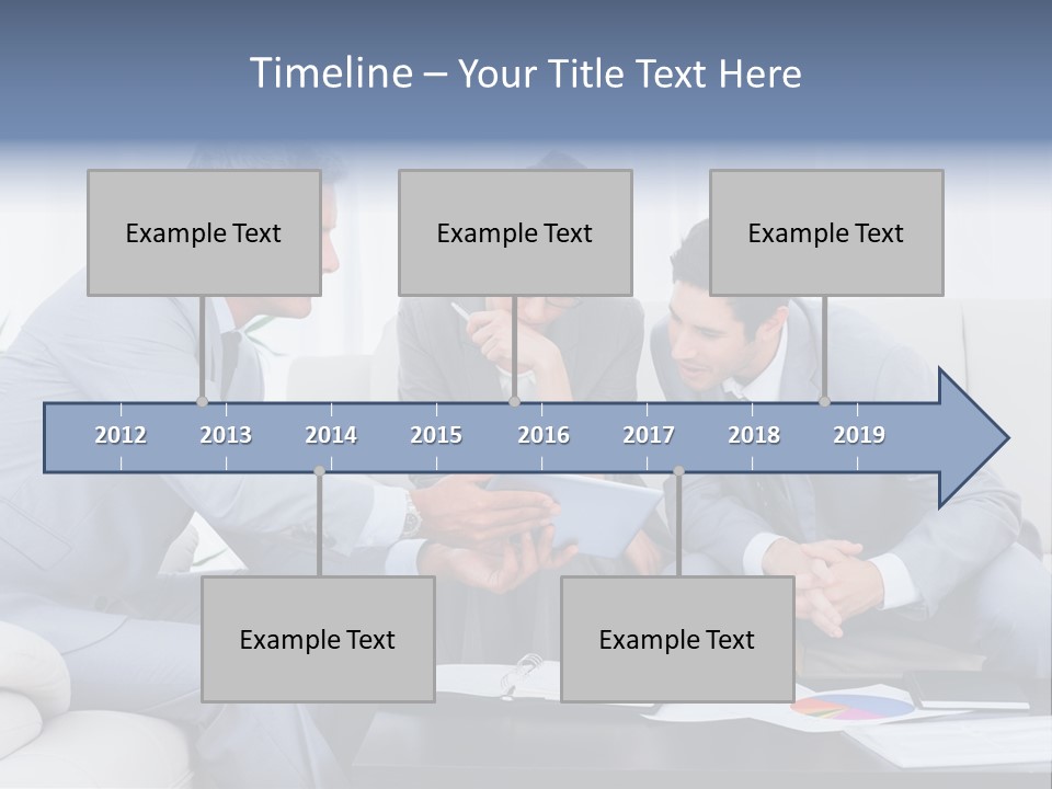 Happy Businessman Workplace PowerPoint Template
