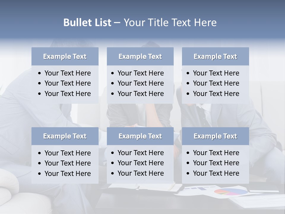 Happy Businessman Workplace PowerPoint Template