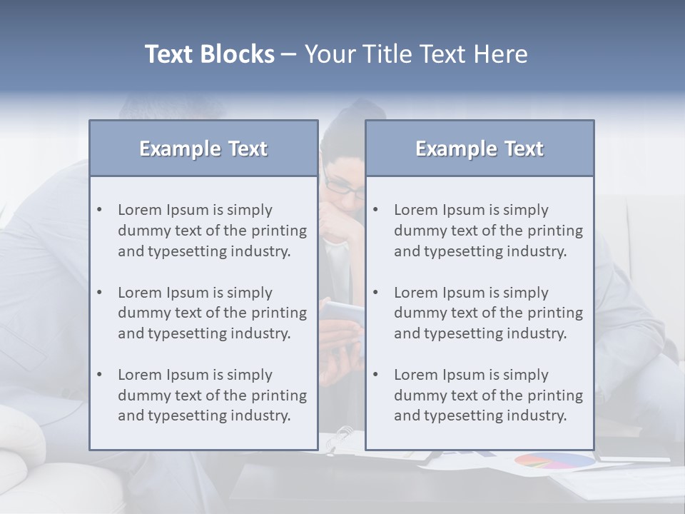 Happy Businessman Workplace PowerPoint Template