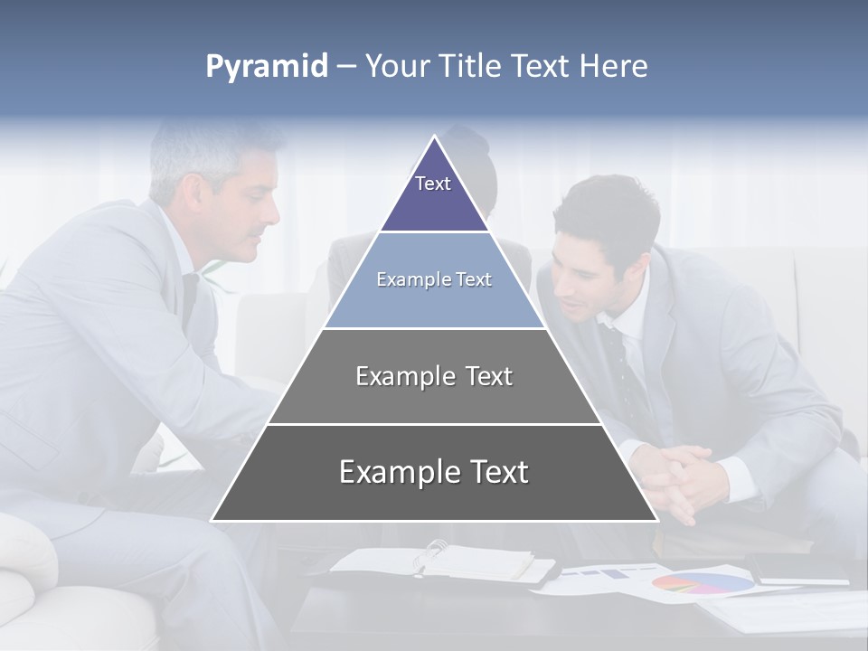 Happy Businessman Workplace PowerPoint Template