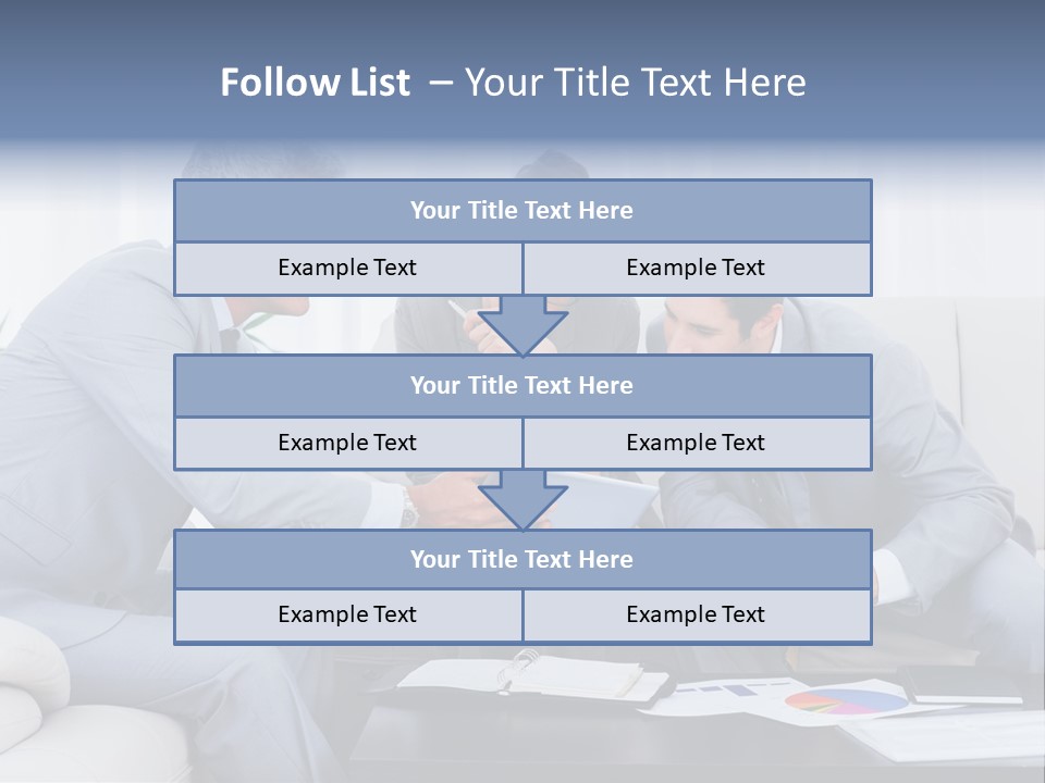 Happy Businessman Workplace PowerPoint Template