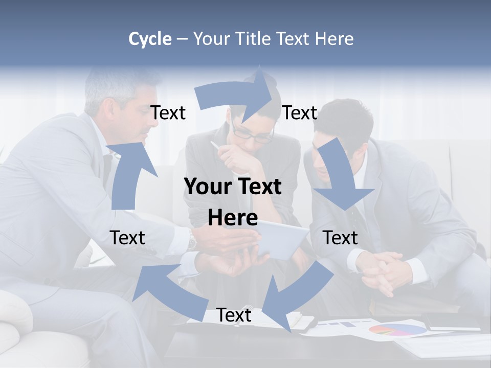 Happy Businessman Workplace PowerPoint Template