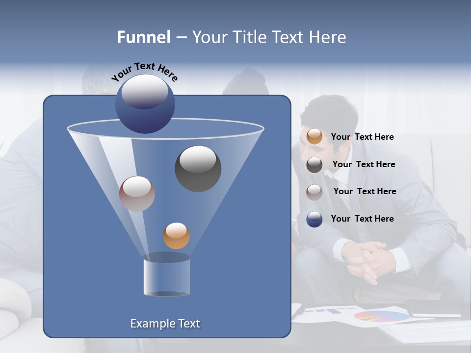 Happy Businessman Workplace PowerPoint Template