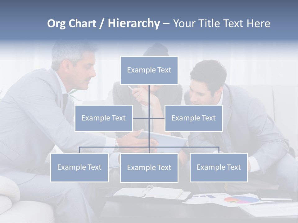 Happy Businessman Workplace PowerPoint Template