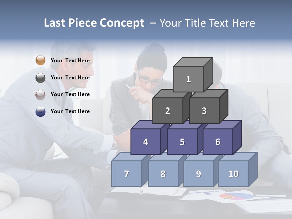 Happy Businessman Workplace PowerPoint Template