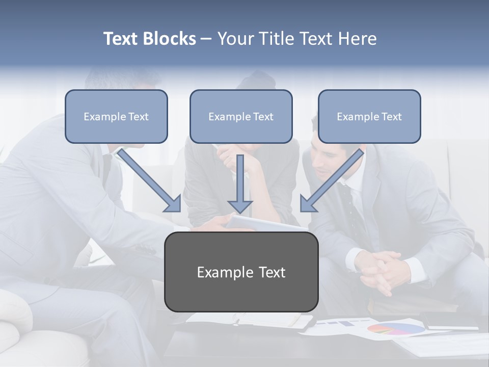 Happy Businessman Workplace PowerPoint Template