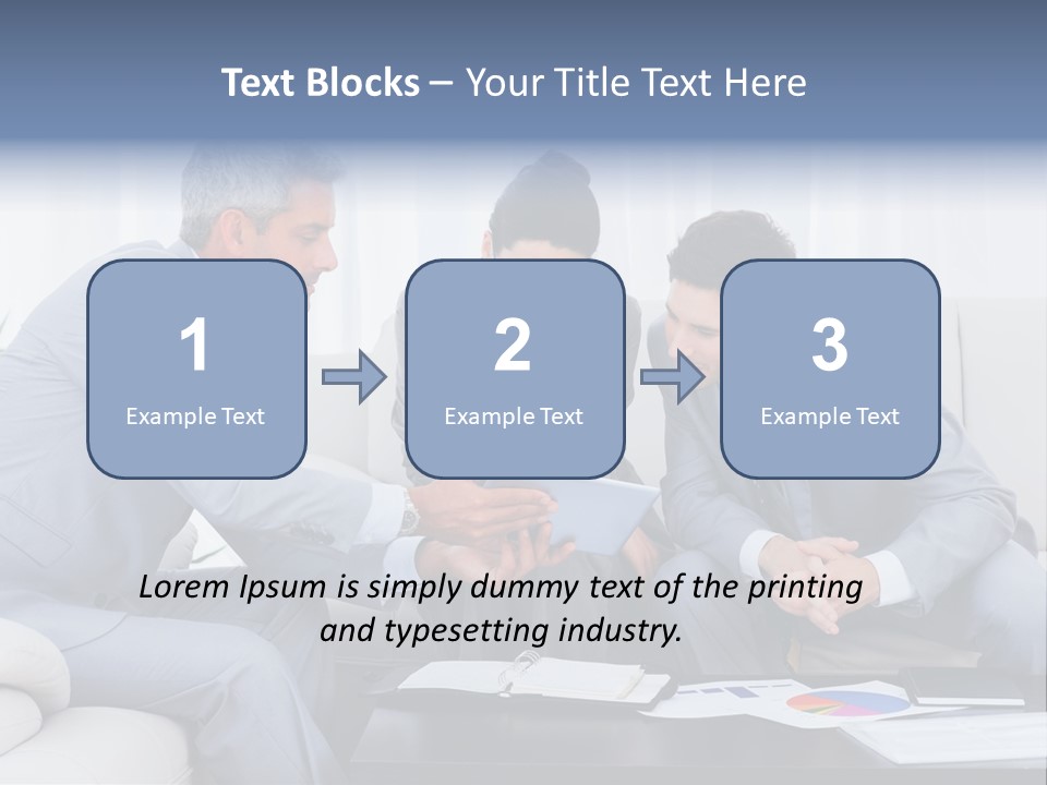 Happy Businessman Workplace PowerPoint Template
