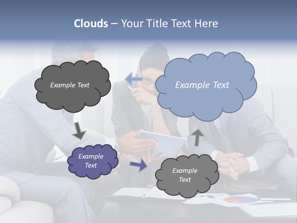 Happy Businessman Workplace PowerPoint Template