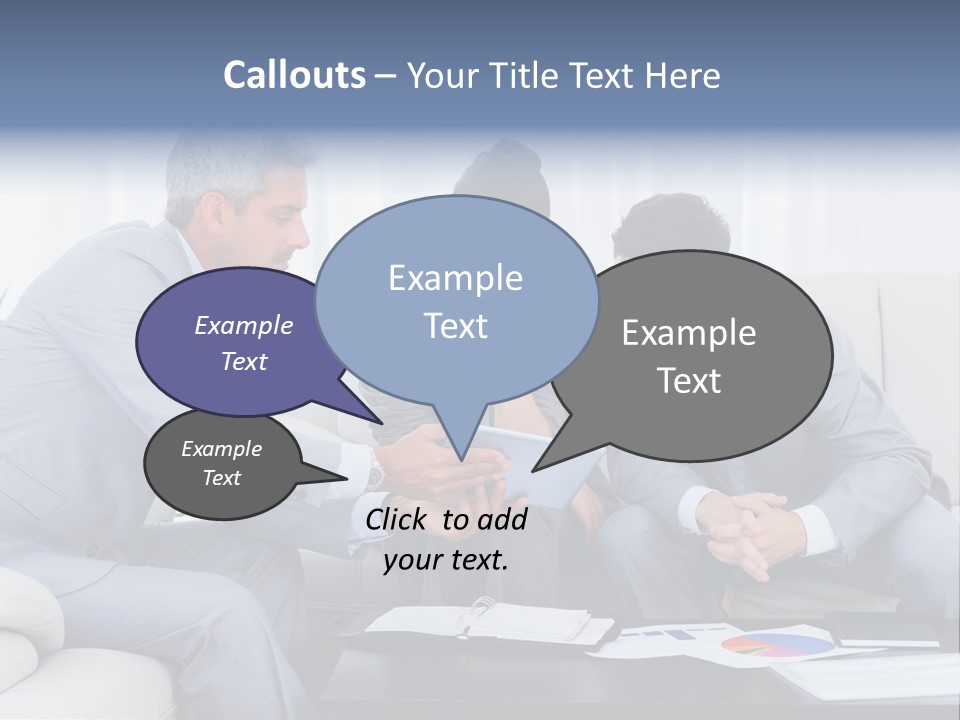 Happy Businessman Workplace PowerPoint Template